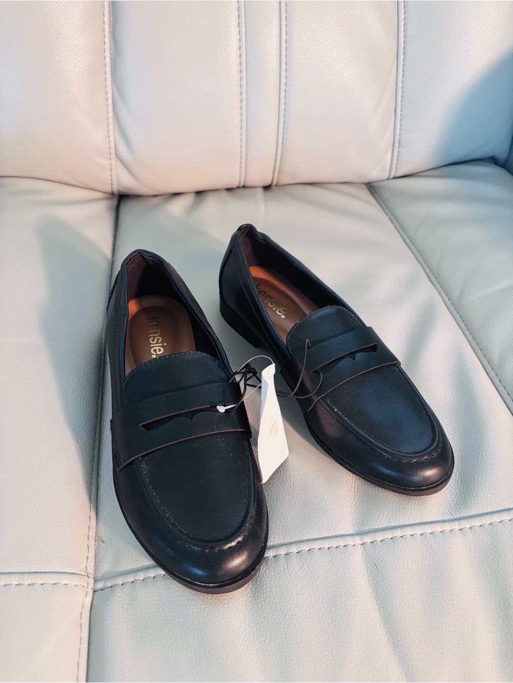 Kensie Gitty Loafer Women's Slip-On Shoes Padded Footbed Black Size 6 NWT